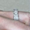 Size 6.75 Emerald Cut Diamond Eternity Band MOSK-F4