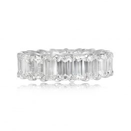 9.78ct Emerald Cut Diamond Eternity Band - Verbank Band MOSK TV