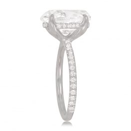 Salamanca Pave Set Oval Diamond Ring in Platinum TSV