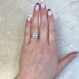 Platinum and Diamond ring - 4.50 Carat Cartier Ring F1