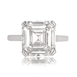 Platinum and Asscher Cut 5.90ct Engagement Ring - Spaulding Ring SB6511 TV