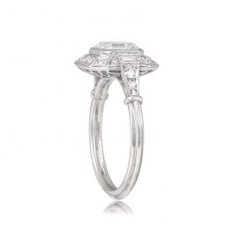 1.51ct Diamond Platinum Ring Cannock Ring Top Side View