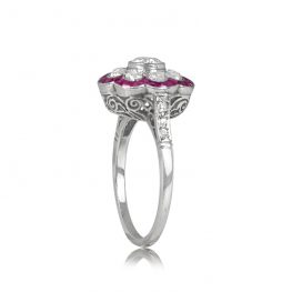 Diamond Ruby and Platinum Engagement Ring - Tufton Ring 13696 TSV