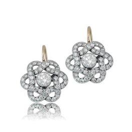 Platinum Infinity Diamond Earrings 2