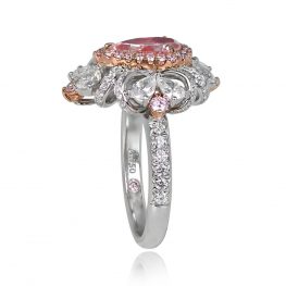 Pear Shape Fancy Diamond Halo Ring - Champs-Elysees Ring vmk13 TVS