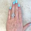 1.18ct Cushion Cut Fancy Very Light Blue Diamond Ring VMK14 F1