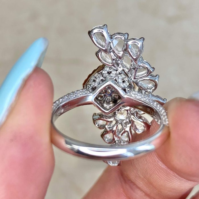 18k White Gold Mounting And Diamond Engagement Ring VMK14 F6