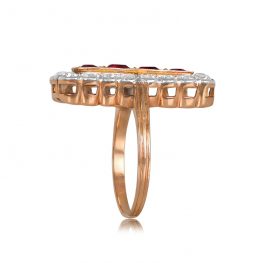 Ruby and Diamond Edwardian Ring Ashmont Ring