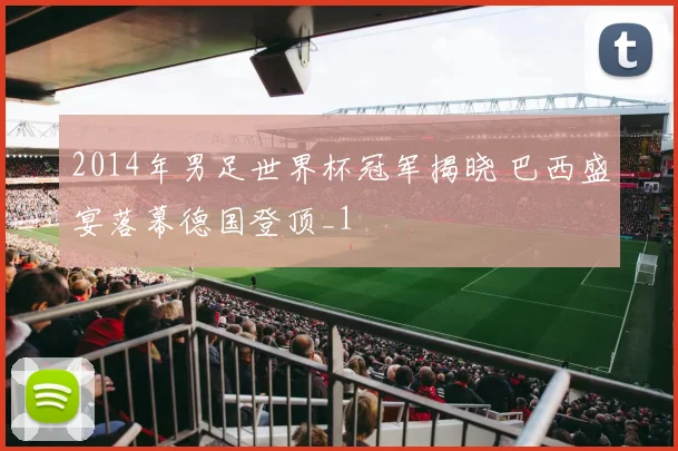 2014年男足世界杯冠军揭晓 巴西盛宴落幕德国登顶_1